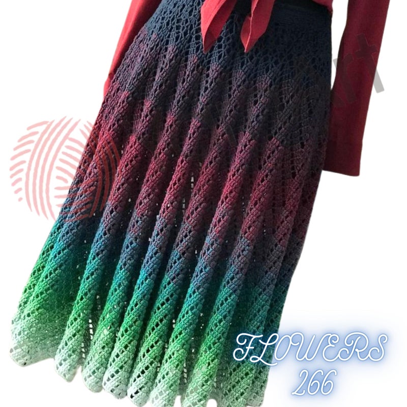 YarnArt Yarn Art YarnArt Flowers Yarn 55% Cotton 45% Acrylic 250gr 1094yds Multicolor Cotton Yarn Rainbow Crochet Yarn Spring Summer - 1 Fine Sport Skein (266) - Image 4